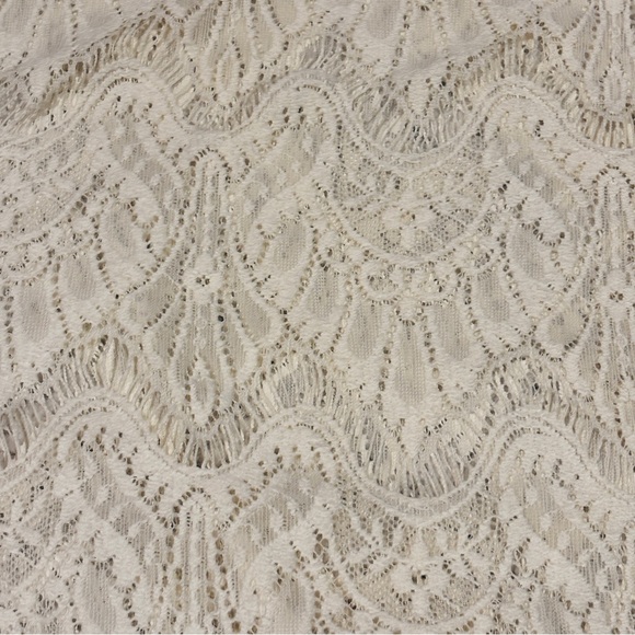 Victorias Secret Ivory Cream Lace Kimono Cover Up Womens Medium Large Fringe - Picture 12 of 16